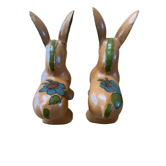 Vintage Donkey Mule Hand-Painted Floral Ceramic  Figurines Pair  Mexican Pottery - Picture 6 of 7